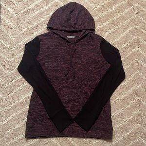 Harmony & Balance Brushed Fleece Colorblock Lightweight Hoodie